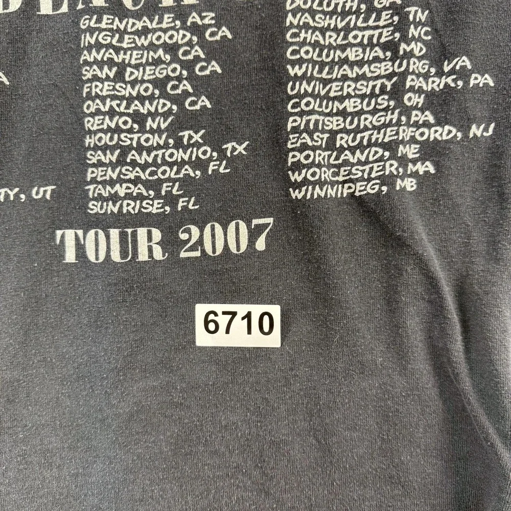 My‎ Chemical Romance Shirt Mens Medium Black The Black Parade Tour 2007 WWE Tee